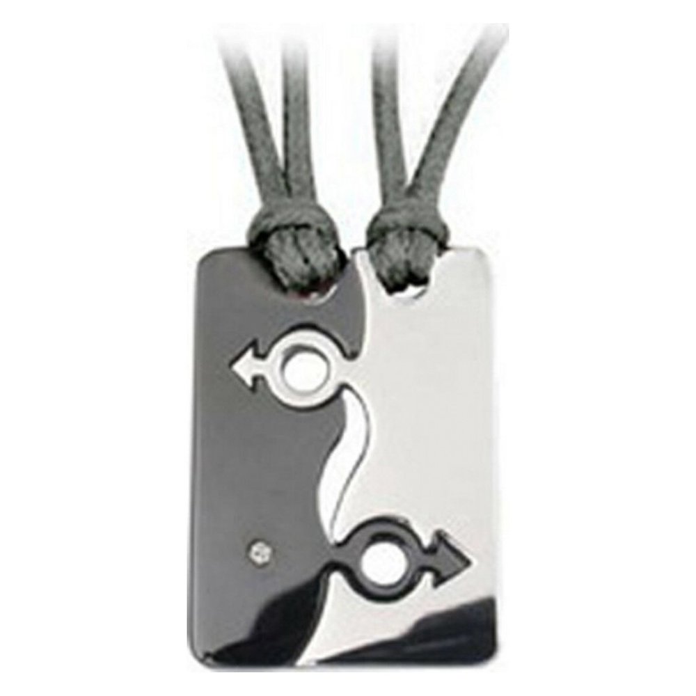 Pride Shack - Mars Male Black & Steel 2pc Pendants - Mens Gay Pride